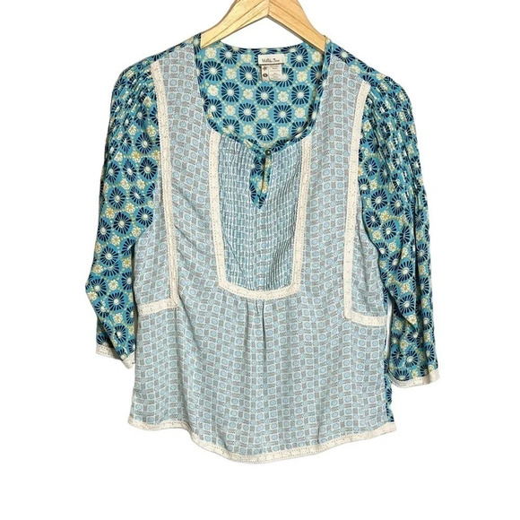Matilda Jane | Kaleidoscope Peasant Top Hello Lovely Peasant Floral EUC - Picture 3 of 7
